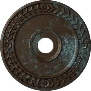 imageEkena Millwork CM21WR Wreath Ceiling Medallion 21 18quotOD x 3 58quotID x 78quotP Fits Canopies up to 6quot Factory PrimedBronze Blue Patina Metallic Series