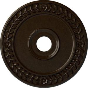 imageEkena Millwork CM21WR Wreath Ceiling Medallion 21 18quotOD x 3 58quotID x 78quotP Fits Canopies up to 6quot Factory PrimedBronze Metallic Series