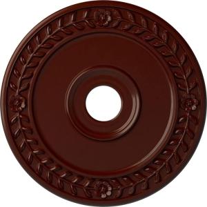 imageEkena Millwork CM21WR Wreath Ceiling Medallion 21 18quotOD x 3 58quotID x 78quotP Fits Canopies up to 6quot Factory PrimedBrushed Mahogany Flat Finish