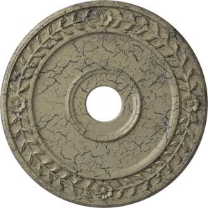 imageEkena Millwork CM21WR Wreath Ceiling Medallion 21 18quotOD x 3 58quotID x 78quotP Fits Canopies up to 6quot Factory PrimedCastle Stone Crackle Flat Finish