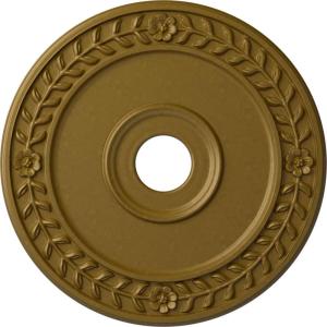 imageEkena Millwork CM21WR Wreath Ceiling Medallion 21 18quotOD x 3 58quotID x 78quotP Fits Canopies up to 6quot Factory PrimedGold Rush Metallic Series