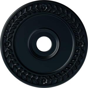 imageEkena Millwork CM21WR Wreath Ceiling Medallion 21 18quotOD x 3 58quotID x 78quotP Fits Canopies up to 6quot Factory PrimedNight Shade Flat Finish