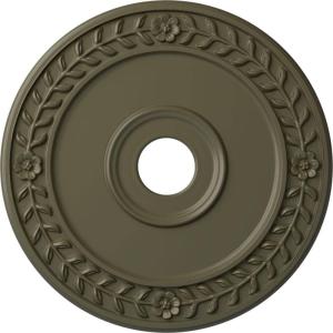 imageEkena Millwork CM21WR Wreath Ceiling Medallion 21 18quotOD x 3 58quotID x 78quotP Fits Canopies up to 6quot Factory PrimedPainted Turtle Flat Finish