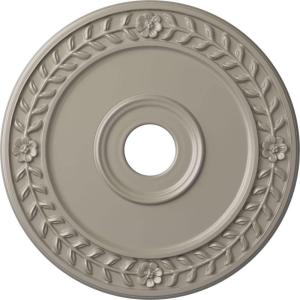 imageEkena Millwork CM21WR Wreath Ceiling Medallion 21 18quotOD x 3 58quotID x 78quotP Fits Canopies up to 6quot Factory PrimedPearl White Metallic Series