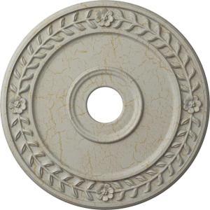 imageEkena Millwork CM21WR Wreath Ceiling Medallion 21 18quotOD x 3 58quotID x 78quotP Fits Canopies up to 6quot Factory PrimedPot of Cream Crackle Flat Finish