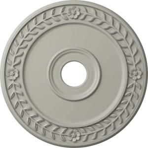 imageEkena Millwork CM21WR Wreath Ceiling Medallion 21 18quotOD x 3 58quotID x 78quotP Fits Canopies up to 6quot Factory PrimedPot of Cream Flat Finish