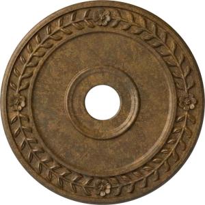 imageEkena Millwork CM21WR Wreath Ceiling Medallion 21 18quotOD x 3 58quotID x 78quotP Fits Canopies up to 6quot Factory PrimedRubbed Bronze Metallic Series