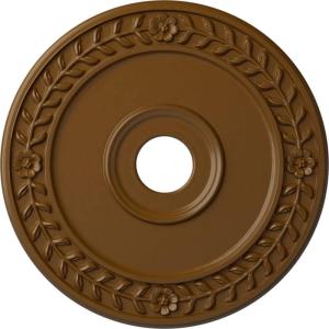 imageEkena Millwork CM21WR Wreath Ceiling Medallion 21 18quotOD x 3 58quotID x 78quotP Fits Canopies up to 6quot Factory PrimedSmokey Topaz Flat Finish