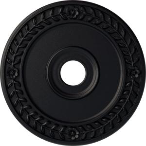 imageEkena Millwork CM21WR Wreath Ceiling Medallion 21 18quotOD x 3 58quotID x 78quotP Fits Canopies up to 6quot Factory PrimedSteel Gray Metallic Series