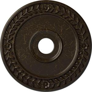 imageEkena Millwork CM21WR Wreath Ceiling Medallion 21 18quotOD x 3 58quotID x 78quotP Fits Canopies up to 6quot Factory PrimedStone Hearth Crackle Flat Finish