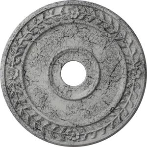 imageEkena Millwork CM21WR Wreath Ceiling Medallion 21 18quotOD x 3 58quotID x 78quotP Fits Canopies up to 6quot Factory PrimedUltra Pure White Crackle Flat Finish