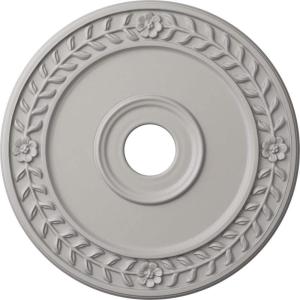 imageEkena Millwork CM21WR Wreath Ceiling Medallion 21 18quotOD x 3 58quotID x 78quotP Fits Canopies up to 6quot Factory PrimedUltra Pure White Flat Finish