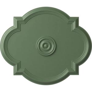 imageEkena Millwork CM24WA Waltz Ceiling Medallion 24quotW x 20 12quotH x 1 18quotP Fits Canopies up to 5 14quot Factory PrimedAthenian Green Flat Finish