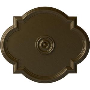 imageEkena Millwork CM24WA Waltz Ceiling Medallion 24quotW x 20 12quotH x 1 18quotP Fits Canopies up to 5 14quot Factory PrimedBrass Metallic Series