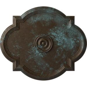 imageEkena Millwork CM24WA Waltz Ceiling Medallion 24quotW x 20 12quotH x 1 18quotP Fits Canopies up to 5 14quot Factory PrimedBronze Blue Patina Metallic Series