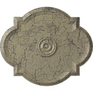 imageEkena Millwork CM24WA Waltz Ceiling Medallion 24quotW x 20 12quotH x 1 18quotP Fits Canopies up to 5 14quot Factory PrimedCastle Stone Crackle Flat Finish