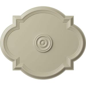 imageEkena Millwork CM24WA Waltz Ceiling Medallion 24quotW x 20 12quotH x 1 18quotP Fits Canopies up to 5 14quot Factory PrimedClear Yellow Flat Finish