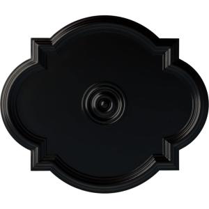 imageEkena Millwork CM24WA Waltz Ceiling Medallion 24quotW x 20 12quotH x 1 18quotP Fits Canopies up to 5 14quot Factory PrimedJet Black Flat Finish