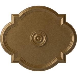 imageEkena Millwork CM24WA Waltz Ceiling Medallion 24quotW x 20 12quotH x 1 18quotP Fits Canopies up to 5 14quot Factory PrimedPale Gold Metallic Series