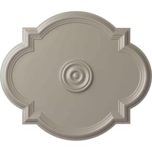 imageEkena Millwork CM24WA Waltz Ceiling Medallion 24quotW x 20 12quotH x 1 18quotP Fits Canopies up to 5 14quot Factory PrimedPearl White Metallic Series