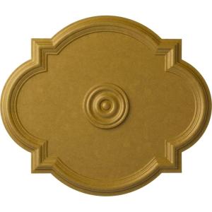 imageEkena Millwork CM24WA Waltz Ceiling Medallion 24quotW x 20 12quotH x 1 18quotP Fits Canopies up to 5 14quot Factory PrimedPharaohs Gold Metallic Series