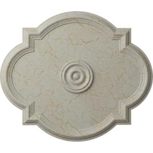 imageEkena Millwork CM24WA Waltz Ceiling Medallion 24quotW x 20 12quotH x 1 18quotP Fits Canopies up to 5 14quot Factory PrimedPot of Cream Crackle Flat Finish
