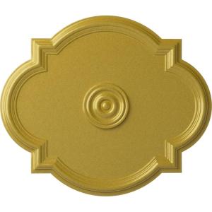 imageEkena Millwork CM24WA Waltz Ceiling Medallion 24quotW x 20 12quotH x 1 18quotP Fits Canopies up to 5 14quot Factory PrimedRich Gold Metallic Series