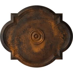 imageEkena Millwork CM24WA Waltz Ceiling Medallion 24quotW x 20 12quotH x 1 18quotP Fits Canopies up to 5 14quot Factory PrimedRust Metallic Series