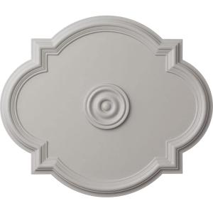 imageEkena Millwork CM24WA Waltz Ceiling Medallion 24quotW x 20 12quotH x 1 18quotP Fits Canopies up to 5 14quot Factory PrimedUltra Pure White Flat Finish