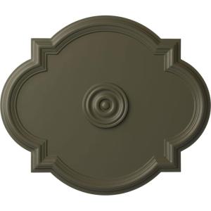imageEkena Millwork CM24WA Waltz Ceiling Medallion 24quotW x 20 12quotH x 1 18quotP Fits Canopies up to 5 14quot Factory PrimedWitch Hazel Flat Finish