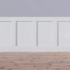 imageEkena Millwork WPKP32X03CS Classic Shaker 8 Length PVC Wainscoting Kit Heights up to 32quot 12quot  15quot Adjustable Wall Panels WhiteHeights up to 32