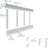 imageEkena Millwork  WPKP0404X96BBDS Deluxe Wainscot Systems RailPak 8 Length 3 12quot Top Rail ampamp 3 12quot Bottom Rail White