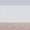 imageEkena Millwork WPKP32NGD Deluxe Nickel Gap 8 Length PVC Wainscoting Kit 32quot Height White