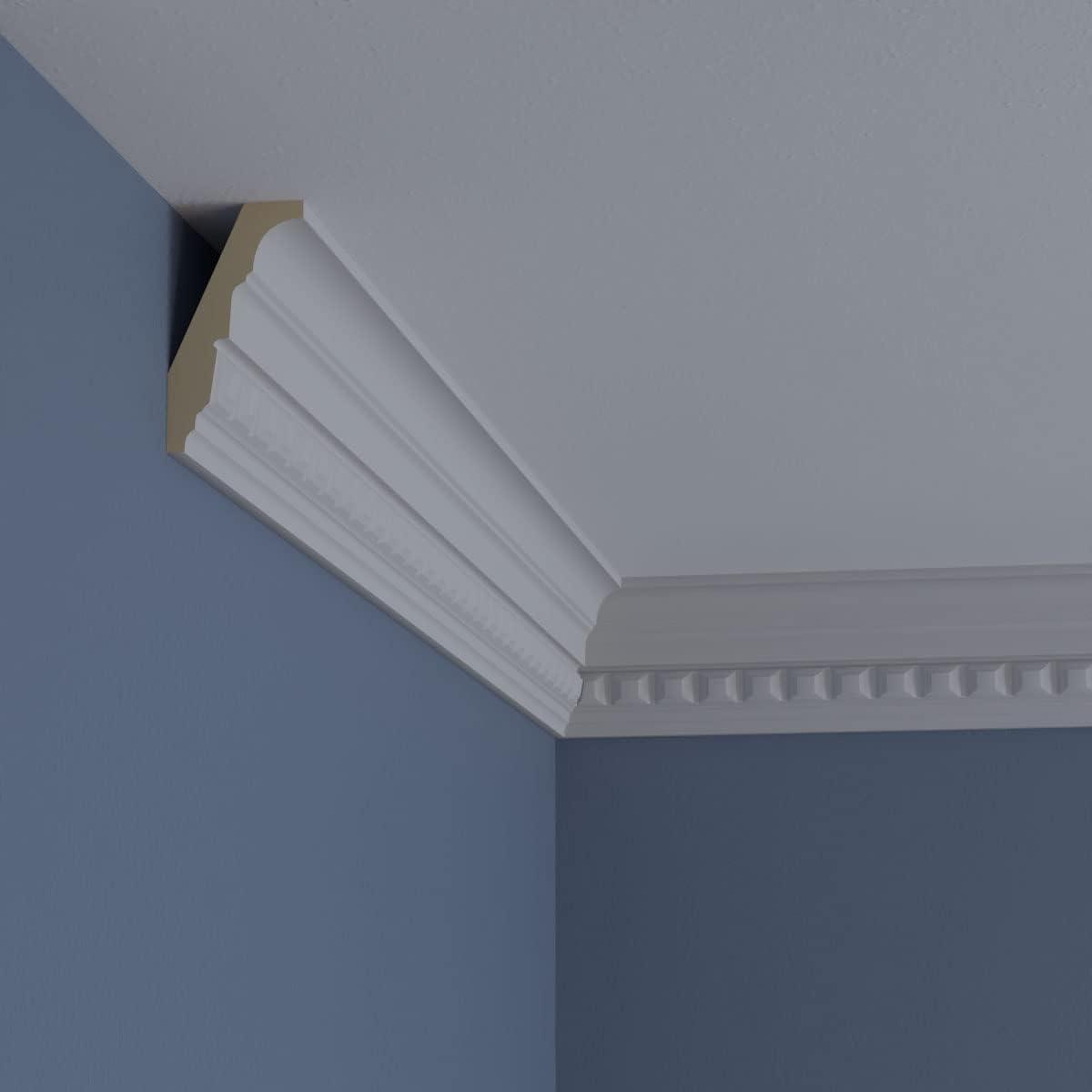 imageEndurathane Sequential Crown Moulding 3 12quotH x 1 78quotP x 4quotF x 94 12quotL Factory Primed 8Pack8Pack