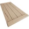 imageEkena Millwork 11W x 58H Rustic Two Board Joined BoardnBatten Rough Cedar Faux Wood Shutters wEnd Batten Per Pair Primed TanHand Hewn