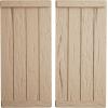 imageEkena Millwork 11W x 58H Rustic Two Board Joined BoardnBatten Rough Cedar Faux Wood Shutters wEnd Batten Per Pair Primed TanHand Hewn