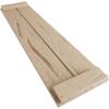imageEkena Millwork 11W x 58H Rustic Two Board Joined BoardnBatten Rough Cedar Faux Wood Shutters wEnd Batten Per Pair Primed TanHand Hewn