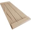 imageEkena Millwork 11W x 58H Rustic Two Board Joined BoardnBatten Rough Cedar Faux Wood Shutters wEnd Batten Per Pair Primed TanHand Hewn