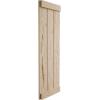 imageEkena Millwork 11W x 58H Rustic Two Board Joined BoardnBatten Rough Cedar Faux Wood Shutters wEnd Batten Per Pair Primed TanHand Hewn