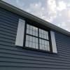 imageEkena Millwork 11W x 58H Rustic Two Board Joined BoardnBatten Rough Cedar Faux Wood Shutters wEnd Batten Per Pair Primed TanKnotty Pine