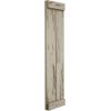 imageEkena Millwork 11W x 58H Rustic Two Board Joined BoardnBatten Rough Cedar Faux Wood Shutters wEnd Batten Per Pair Primed TanPecky Cypress