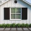 imageEkena Millwork 11W x 58H Rustic Two Board Joined BoardnBatten Rough Cedar Faux Wood Shutters wEnd Batten Per Pair Primed TanRiverwood
