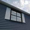 imageEkena Millwork 11W x 58H Rustic Two Board Joined BoardnBatten Rough Cedar Faux Wood Shutters wEnd Batten Per Pair Primed TanRiverwood