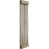 imageEkena Millwork 11W x 58H Rustic Two Board Joined BoardnBatten Rough Cedar Faux Wood Shutters wEnd Batten Per Pair Primed TanRiverwood