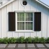 imageEkena Millwork 11W x 58H Rustic Two Board Joined BoardnBatten Rough Cedar Faux Wood Shutters wEnd Batten Per Pair Primed TanRough Cedar