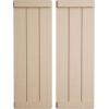 imageEkena Millwork 11W x 58H Rustic Two Board Joined BoardnBatten Rough Cedar Faux Wood Shutters wEnd Batten Per Pair Primed TanRough Cedar