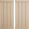 imageEkena Millwork 11W x 58H Rustic Two Board Joined BoardnBatten Rough Cedar Faux Wood Shutters wEnd Batten Per Pair Primed TanRough Sawn