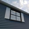 imageEkena Millwork 11W x 58H Rustic Two Board Joined BoardnBatten Rough Cedar Faux Wood Shutters wEnd Batten Per Pair Primed TanRough Sawn