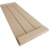imageEkena Millwork 11W x 58H Rustic Two Board Joined BoardnBatten Rough Cedar Faux Wood Shutters wEnd Batten Per Pair Primed TanRough Sawn