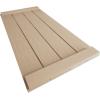 imageEkena Millwork 11W x 58H Rustic Two Board Joined BoardnBatten Rough Cedar Faux Wood Shutters wEnd Batten Per Pair Primed TanRough Sawn